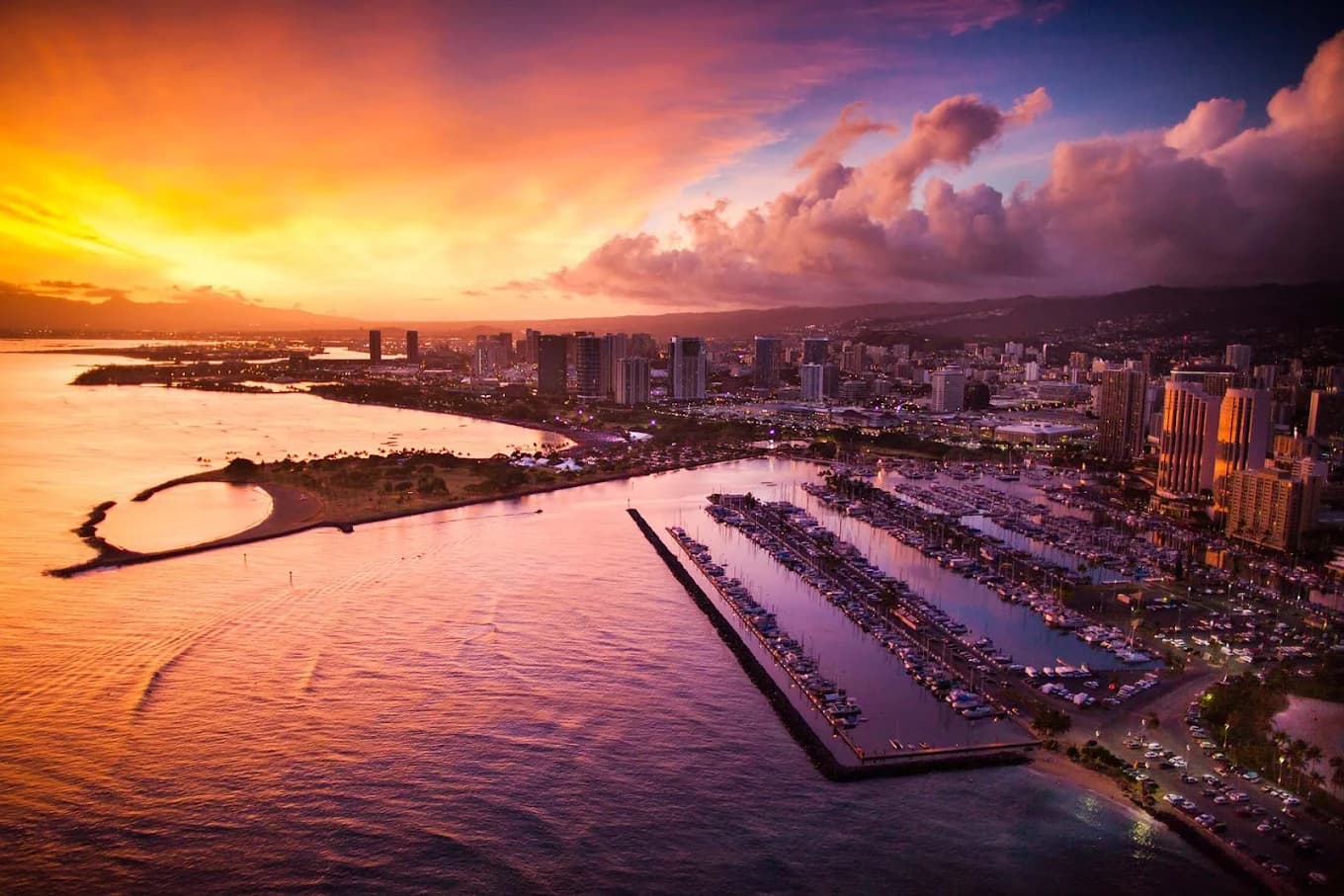 Hawaii Harbor Sunset - Scenic Tours